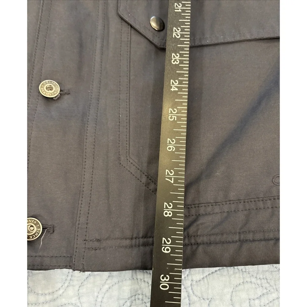 Orvis Field Coat Mens Medium Blue Gray Quilted Barn Chore Jacket Hunting Pockets
